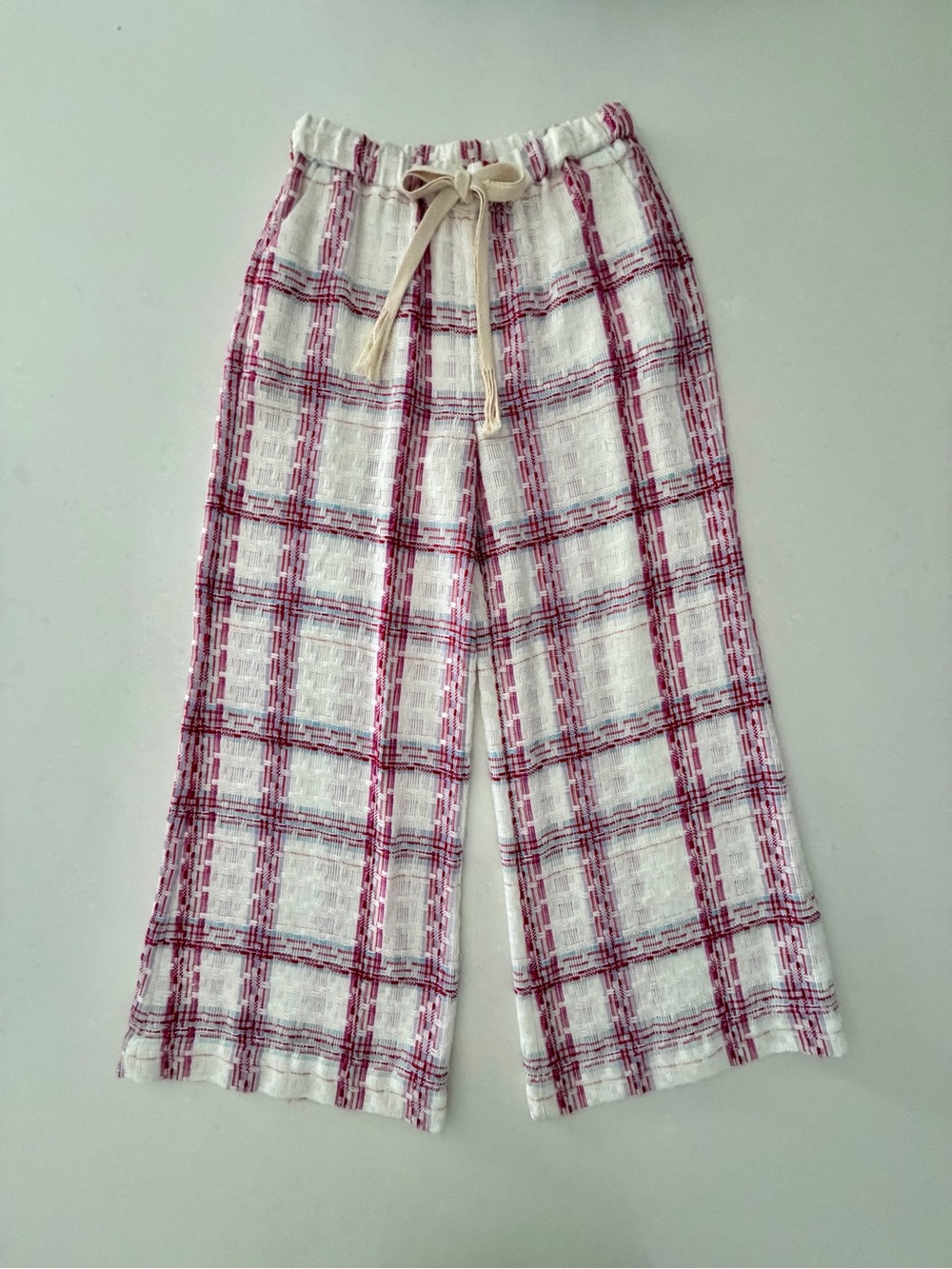 Staud Wide Leg Plaid Lounge Pants
